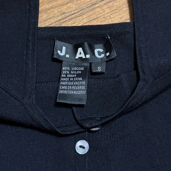 Vintage 90s Black button up tank - Picture 3 of 4